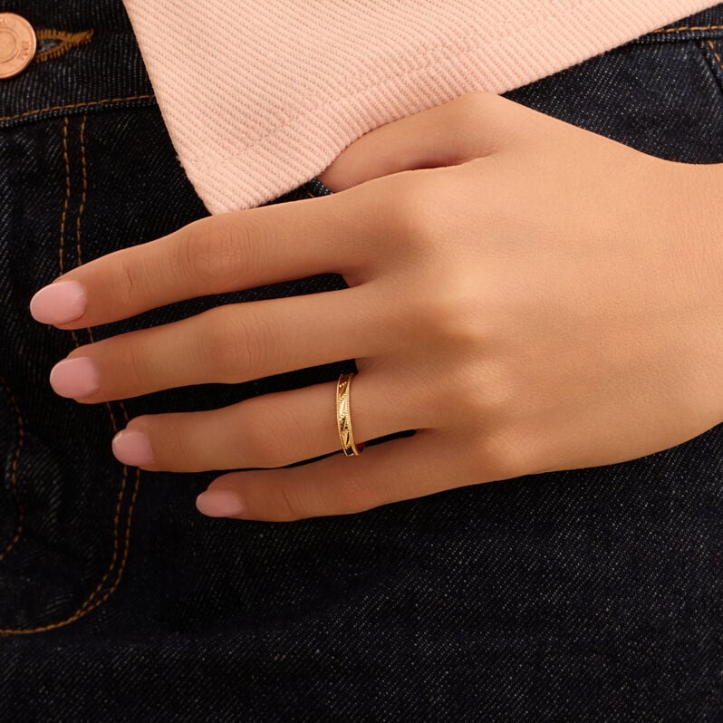 Fede Classica Diamantata 3 mm Oro Giallo - Anelli 18 Carati Donna | Stroili