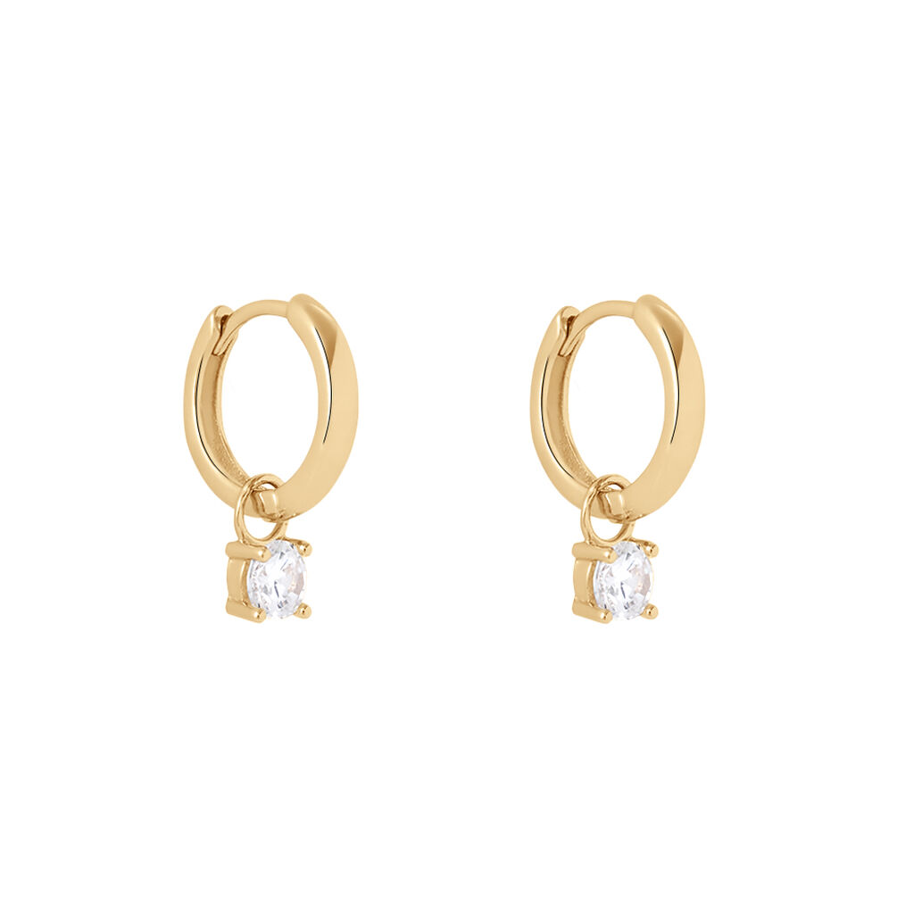 Orecchini A Cerchio Punto Luce Golden Dream Placcato Oro Giallo Cubic Zirconia - Orecchini a Cerchio Donna | Stroili