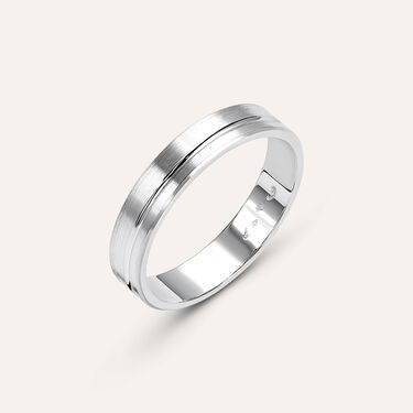 Fede Classica Satinata 4 mm Oro Bianco