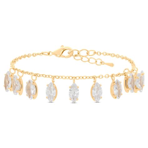 Bracciale Multi Punto Luce Romantic Shine Metallo Dorato Cristallo - Bracciali Donna | Stroili