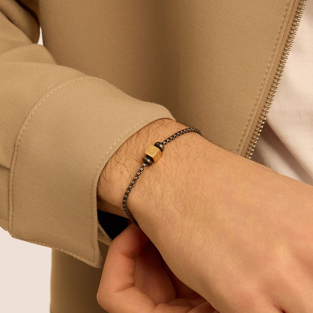 Bead Essential Code Acciaio Dorato