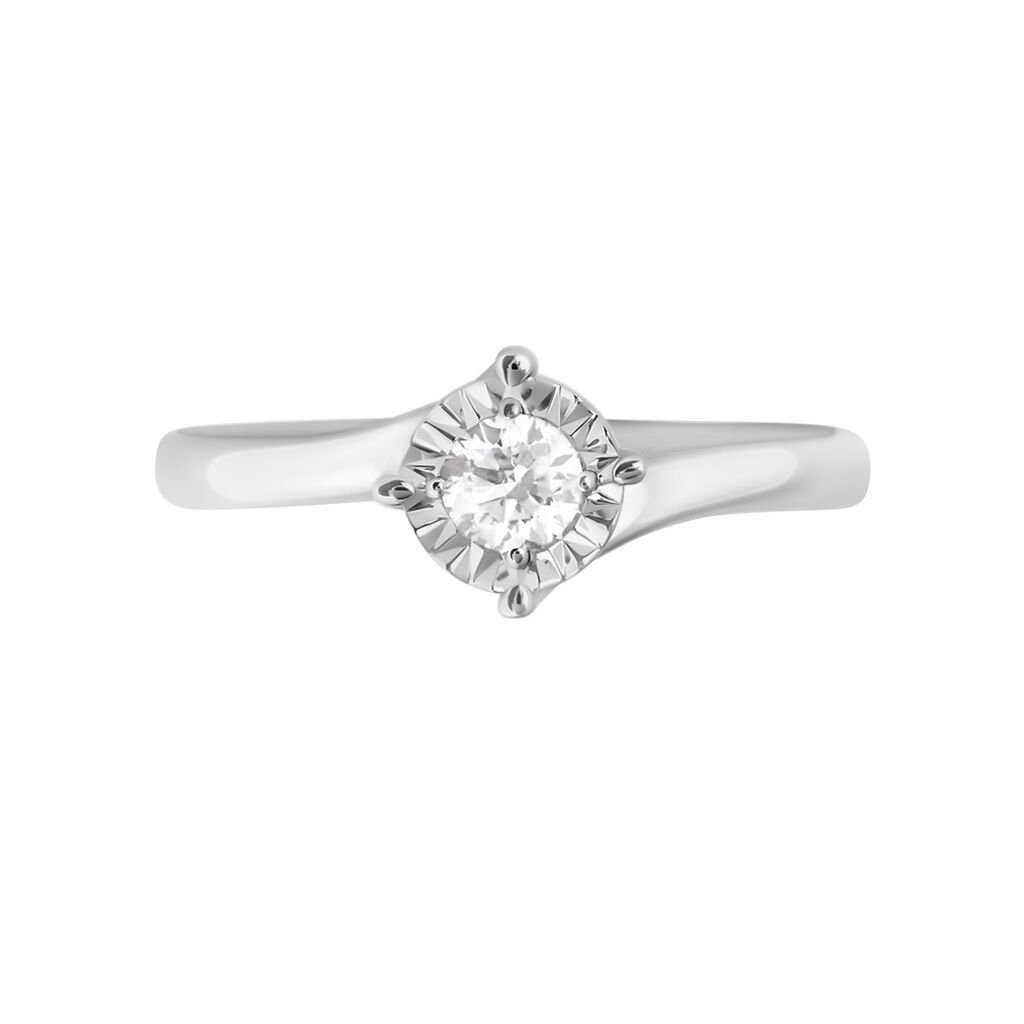 Anello Solitario Diamotion Oro Bianco Diamante
