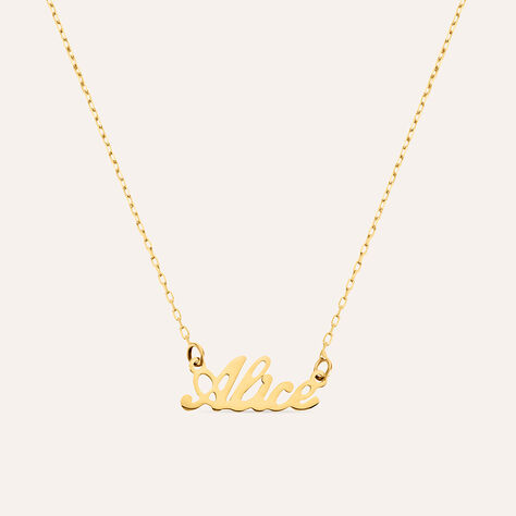 Collana Alice Gold Names Oro Giallo - Collane Unisex | Stroili