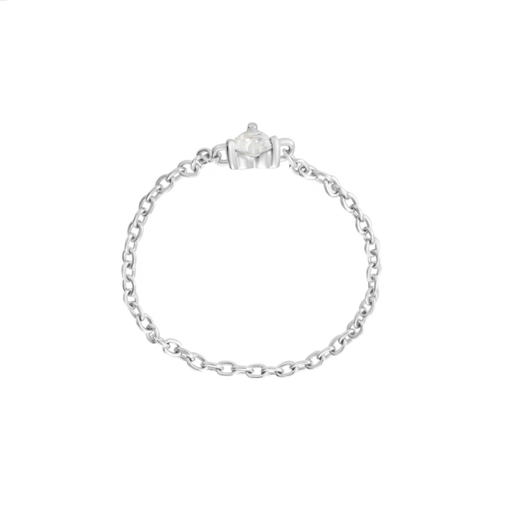 Anello Solitario Silver Elegance Argento Rodiato Cubic Zirconia - Anelli con Pietre Donna | Stroili