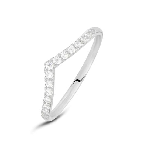 Anello Claire Oro Bianco Zircone - Anelli con Pietre Donna | Stroili