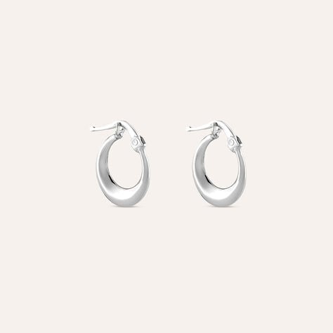 Orecchini A Cerchio Silver Collection Argento Rodiato - Orecchini a Cerchio Donna | Stroili