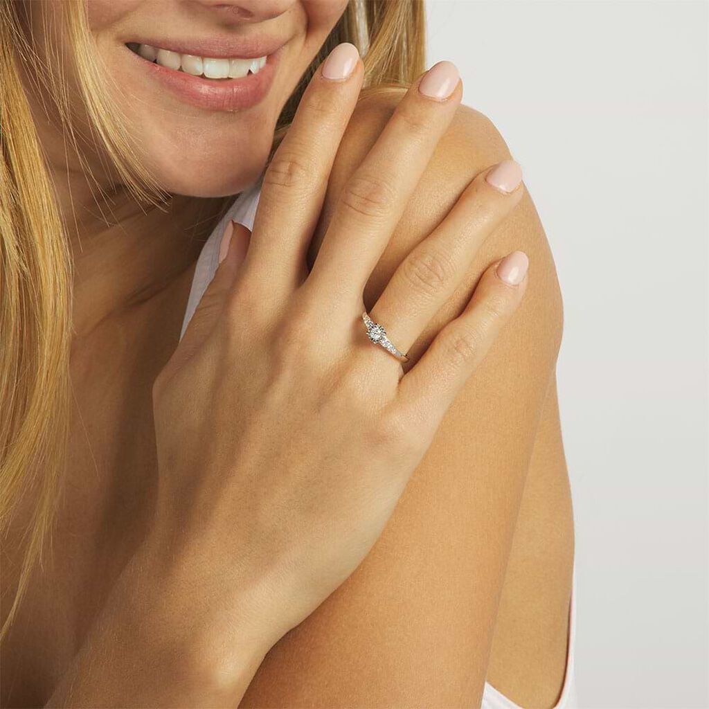 Anello Solitario Diamotion Oro Bianco Diamante - Anelli con Pietre Donna | Stroili