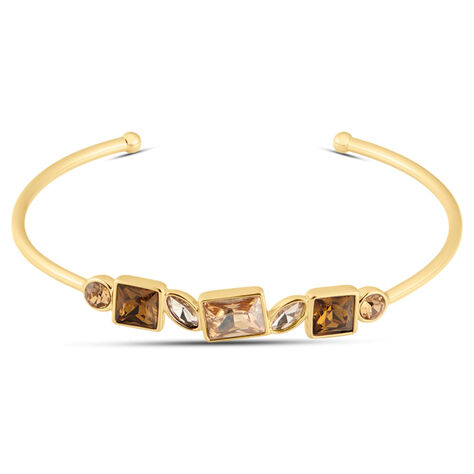 Bangle con pietre sui toni dell'oro in metallo dorato - Bracciali Donna | Stroili
