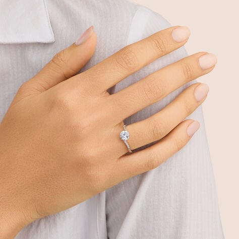 Anello Solitario Silver Elegance Argento Rodiato Cubic Zirconia - Anelli con Pietre Donna | Stroili