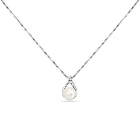 Collana Gold Pearls Oro Bianco Perla D'Acqua Dolce Diamante - Gioielli Donna | Stroili