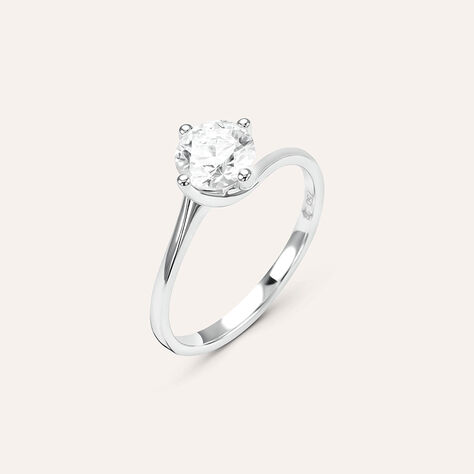 Anello Solitario Valentino Firmamenti Oro Bianco Diamante - Anelli con Pietre Donna | Stroili