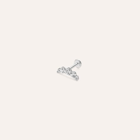 Piercing Orecchio Bon Ton Oro Bianco Cubic Zirconia - Gioielli Donna | Stroili