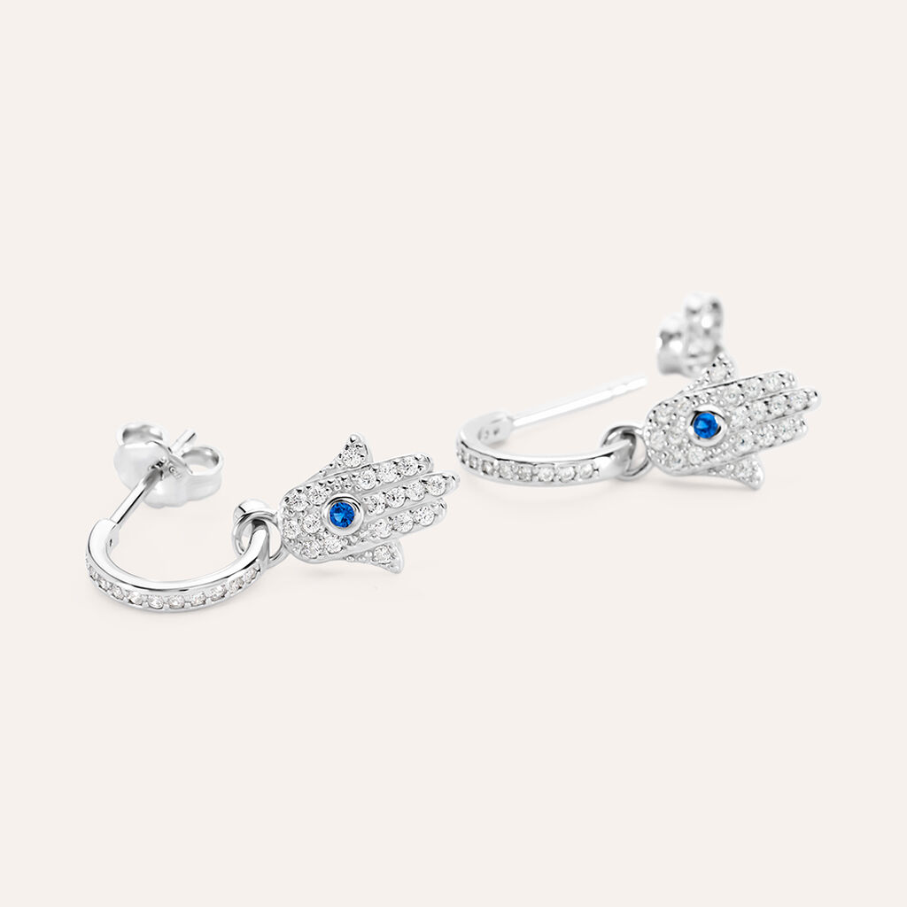 Orecchini A Cerchio Silver Moments Argento Rodiato Cubic Zirconia