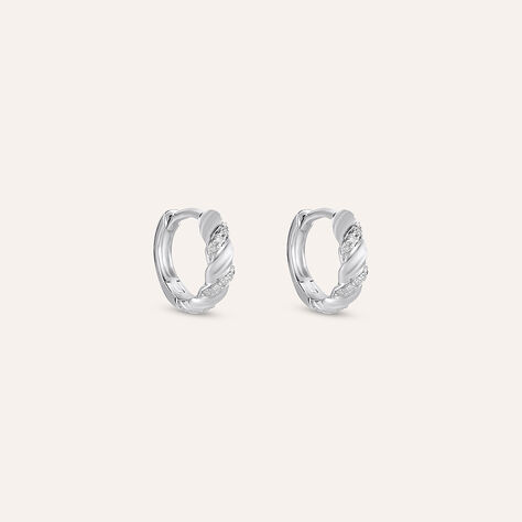 Orecchini A Cerchio Sophia Oro Bianco Diamante - Orecchini a Cerchio Donna | Stroili