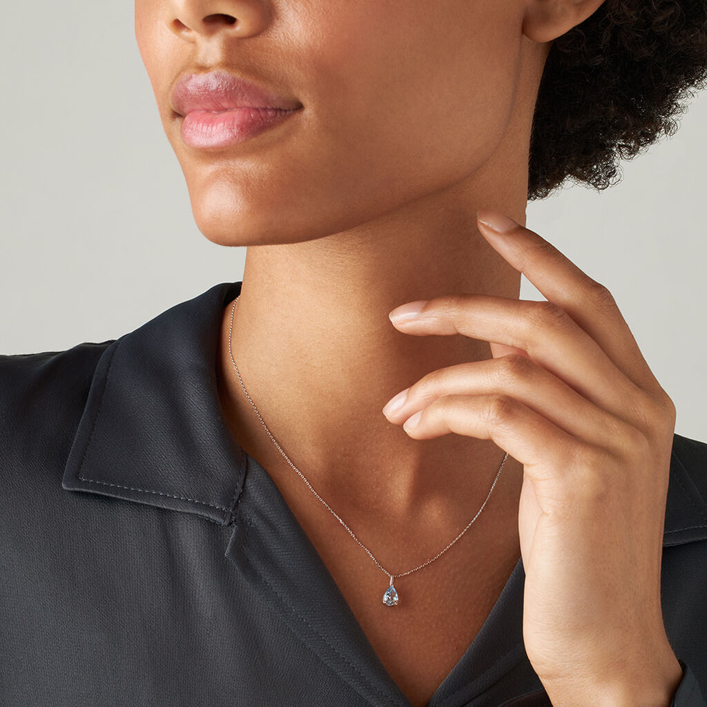 Collana Punto Luce Amélie Oro Bianco Topazio - Collane Punto Luce Donna | Stroili