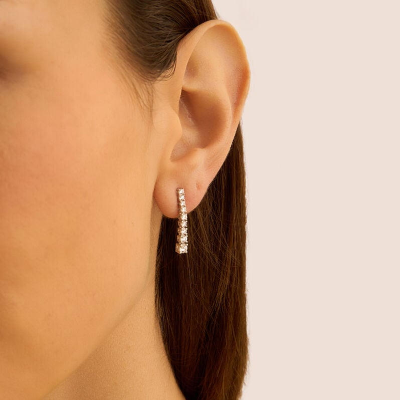 Orecchini Pendenti Tennis Claire Oro Bianco Cubic Zirconia - Orecchini Pendenti Donna | Stroili