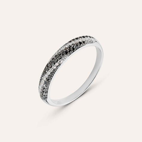 Anello Fascia Sophia Oro Bianco Diamante - Anelli con Pietre Donna | Stroili