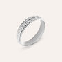 Fede Classica Diamantata 4 mm Oro Bianco