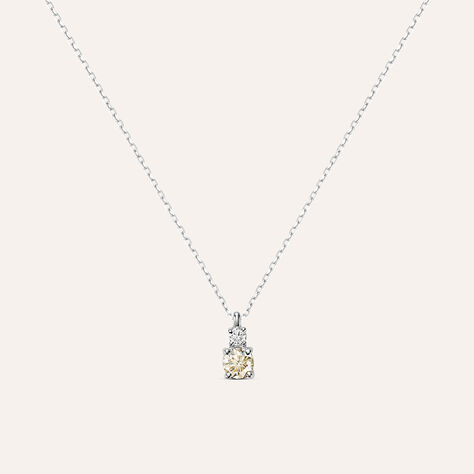 Collana Doppio Punto Luce Diamade Oro Bianco Diamante Lab-Grown - Collane Punto Luce Donna | Stroili