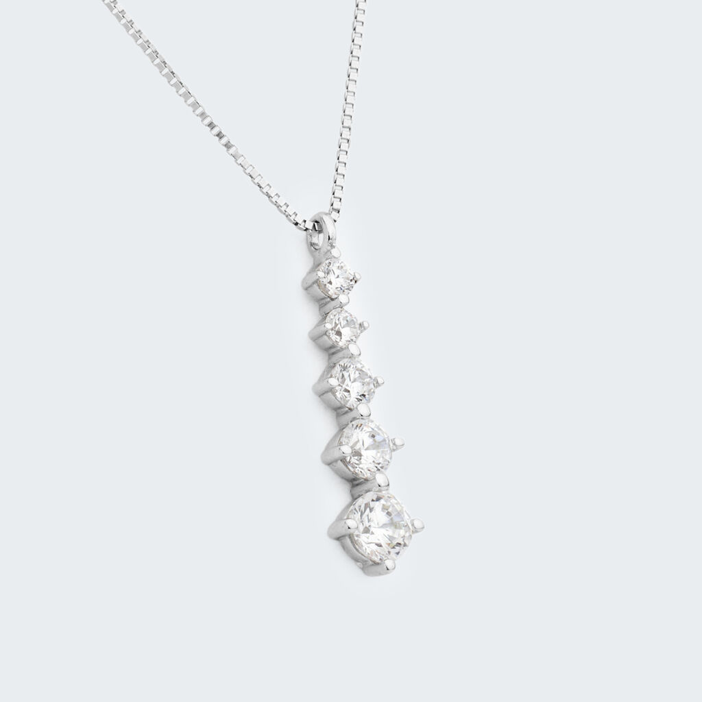 Collana Claire Oro Bianco Cubic Zirconia - Collane Donna | Stroili