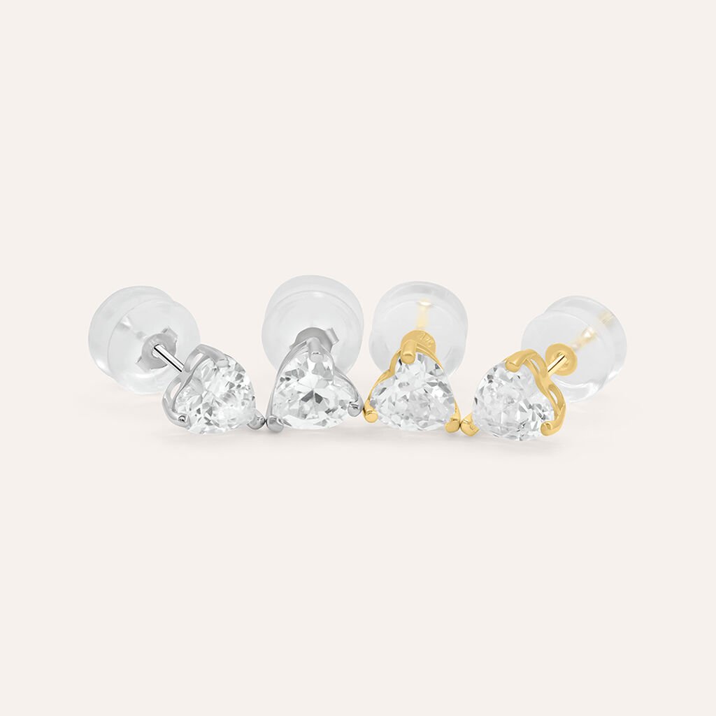 Orecchini Lobo Punto Luce Claire Oro Giallo Cubic Zirconia - Orecchini a Lobo Donna | Stroili
