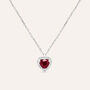 Collana Charlotte Oro Bianco Rubino Diamante