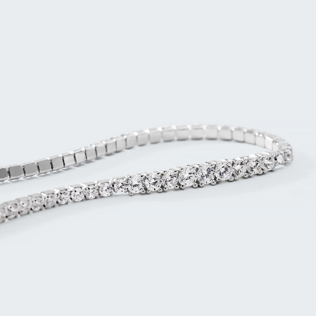 Bracciale Tennis Silver Elegance Argento Rodiato Cubic Zirconia