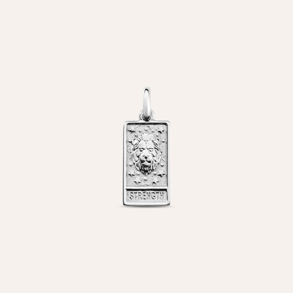 Pendente Tarocchi Carta Della Forza Love Beats Argento Rodiato