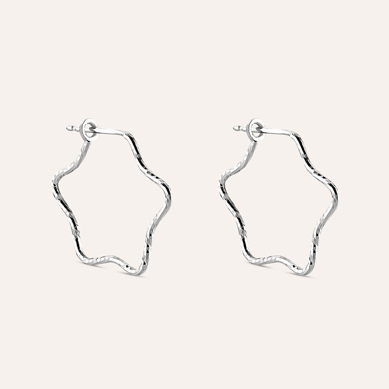 Orecchini A Cerchio Silver Collection Argento Rodiato - Orecchini a Cerchio Donna | Stroili