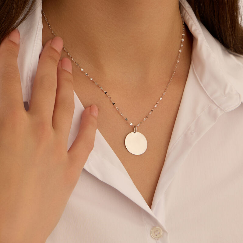 Pendente Po&egrave;me Oro Bianco - Ciondoli con Incisione Donna | Stroili