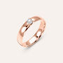 Fede Comoda 4 mm Oro Rosa Diamante