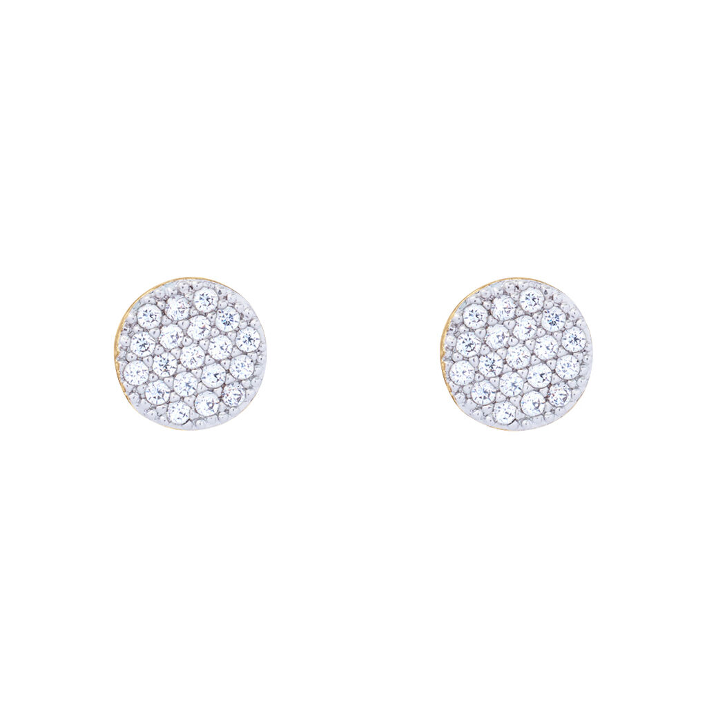 Orecchini Lobo Golden Dream Placcato Oro Giallo Cubic Zirconia