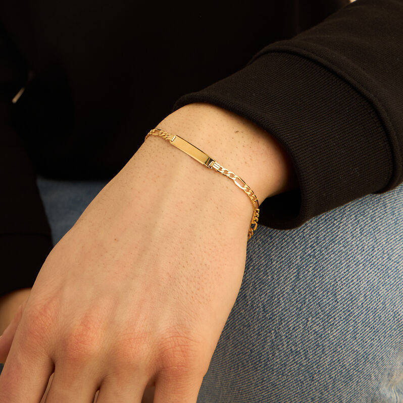 Bracciale Con Targhetta L'homme Or Oro Giallo - Bracciali con Incisione Uomo | Stroili