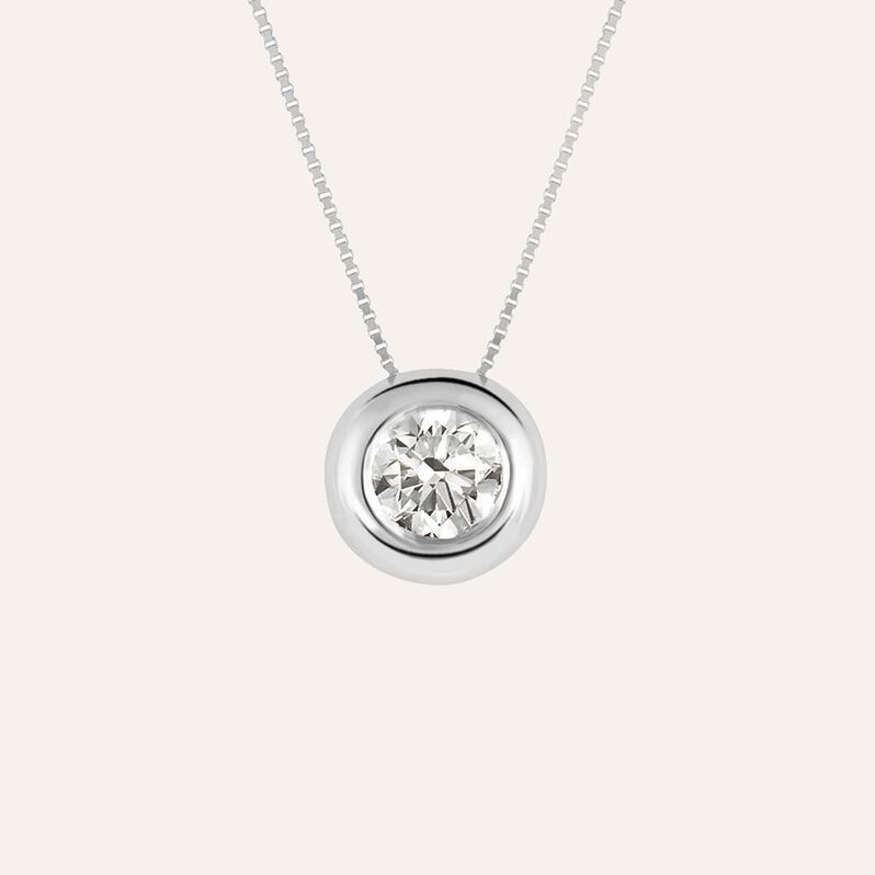 Collana Punto Luce Diamade Oro Bianco Diamante Lab-Grown - Collane Punto Luce Donna | Stroili