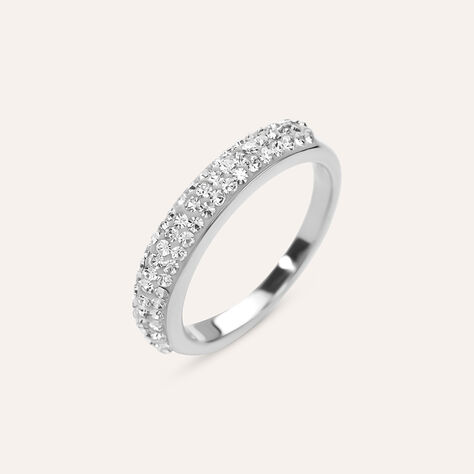Anello Fascia Lady Phantasya Acciaio Cristallo - Anelli con Pietre Donna | Stroili