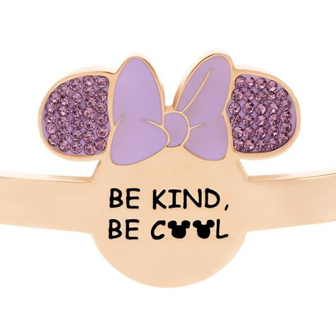 Bangle Lady Message Acciaio Rosato Disney e Cristalli - Bracciali Donna | Stroili
