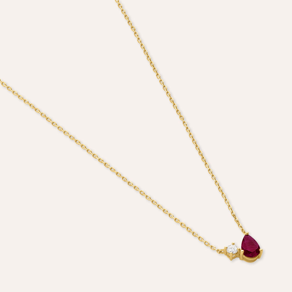 Collana Toi Et Moi Charlotte Oro Giallo Rubino Diamante
