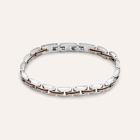 Bracciale Man Code Acciaio Tricolore Bianco / Rosa / Nero - Bracciali Uomo | Stroili
