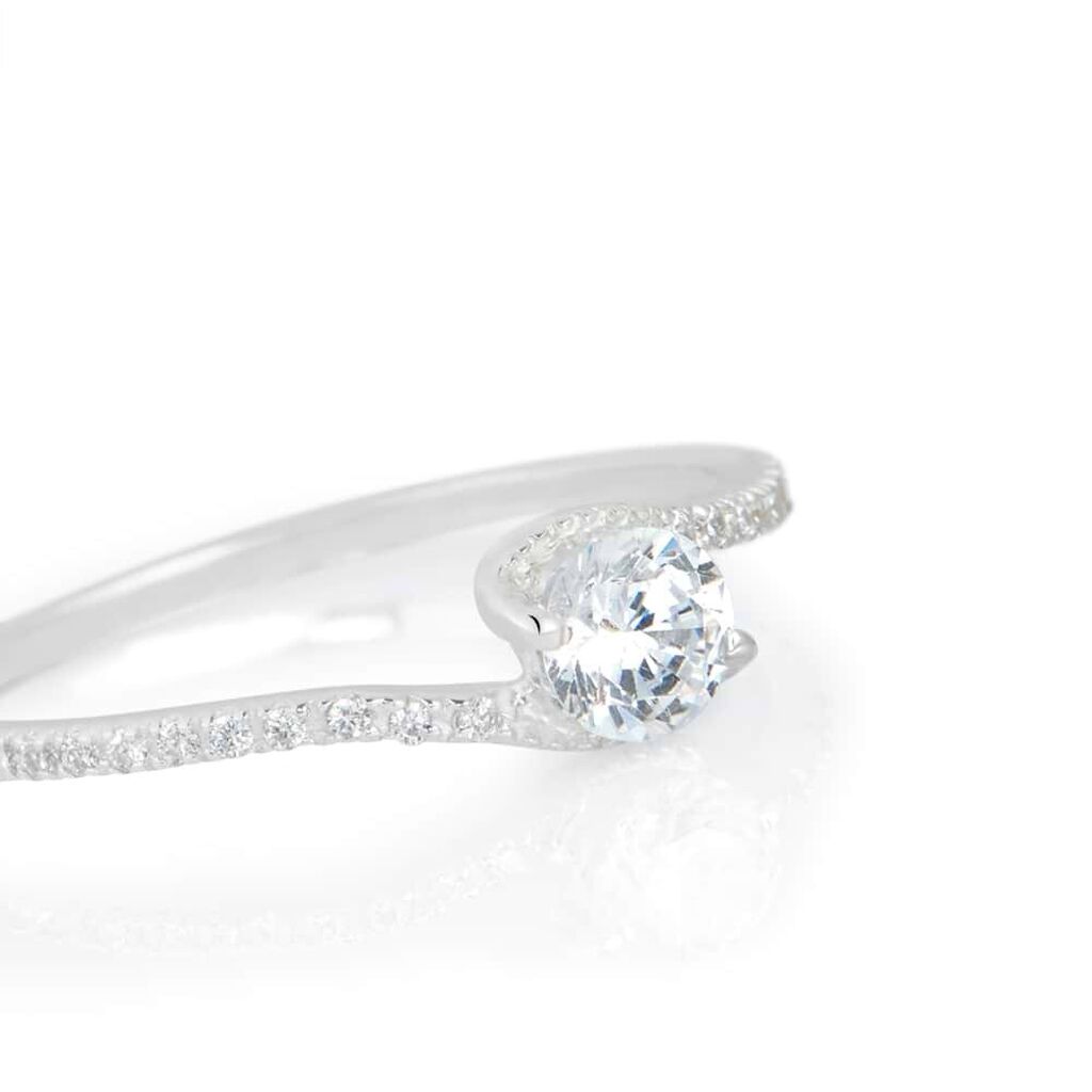 Anello Solitario Claire Oro Bianco Cubic Zirconia