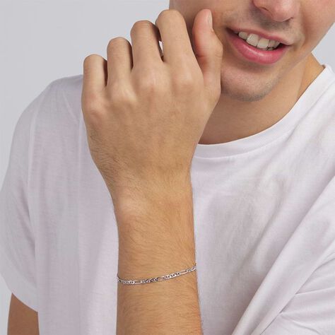 Bracciale Catena Gentleman Argento Rodiato - Bracciali Uomo | Stroili