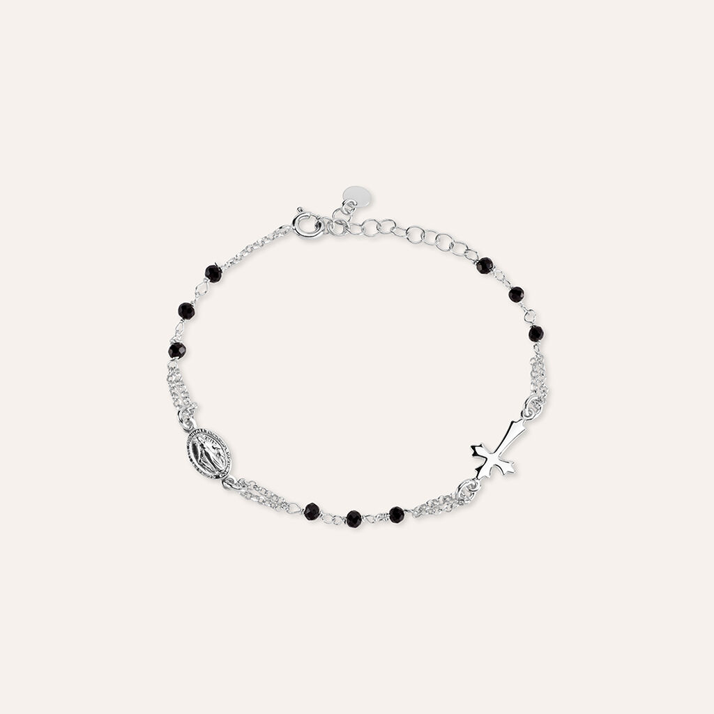 Bracciale Rosario Silver Soul Argento Rodiato Cristallo - Bracciali con Rosario Donna | Stroili