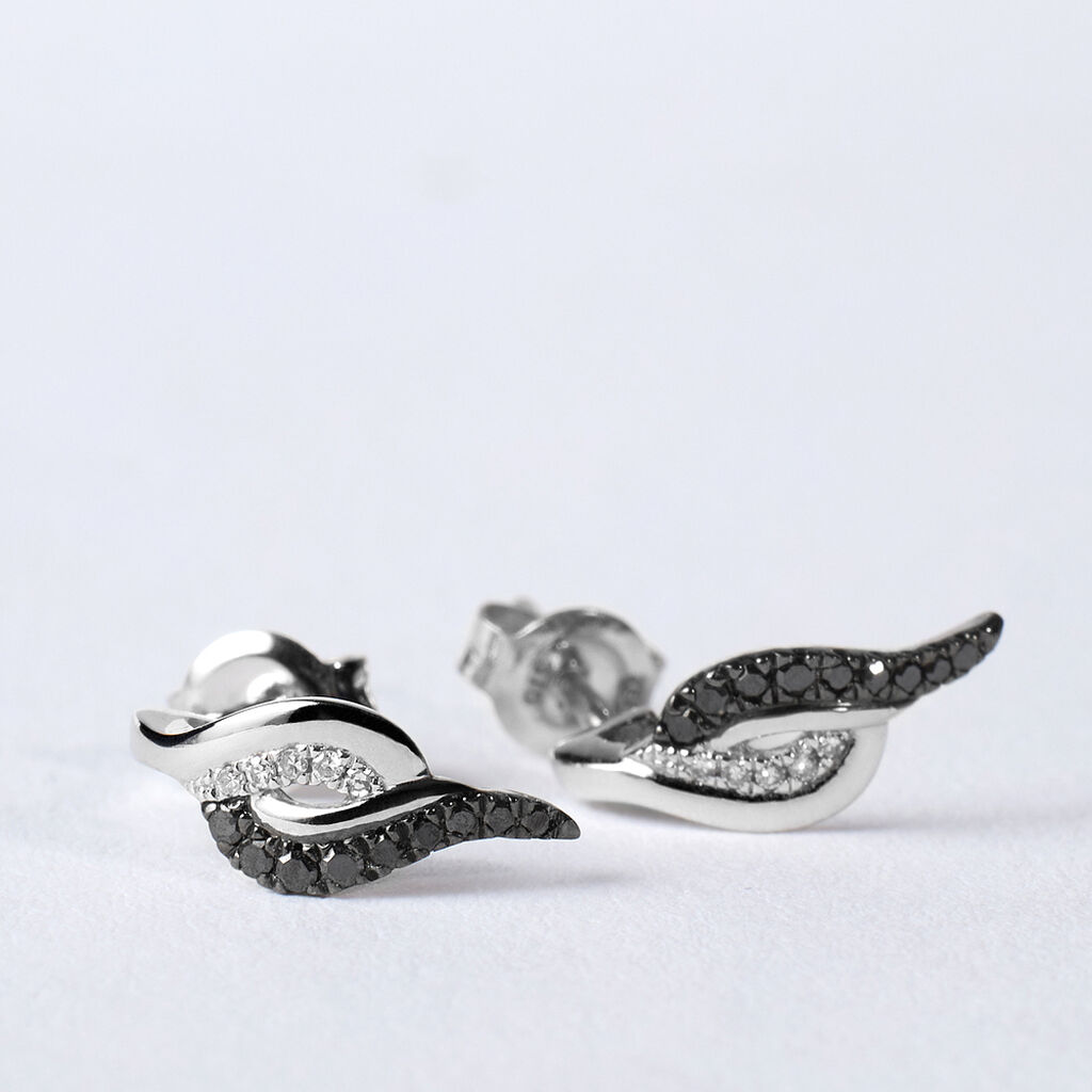 Orecchini Lobo Sophia Oro Bianco Diamante - Orecchini a Lobo Donna | Stroili