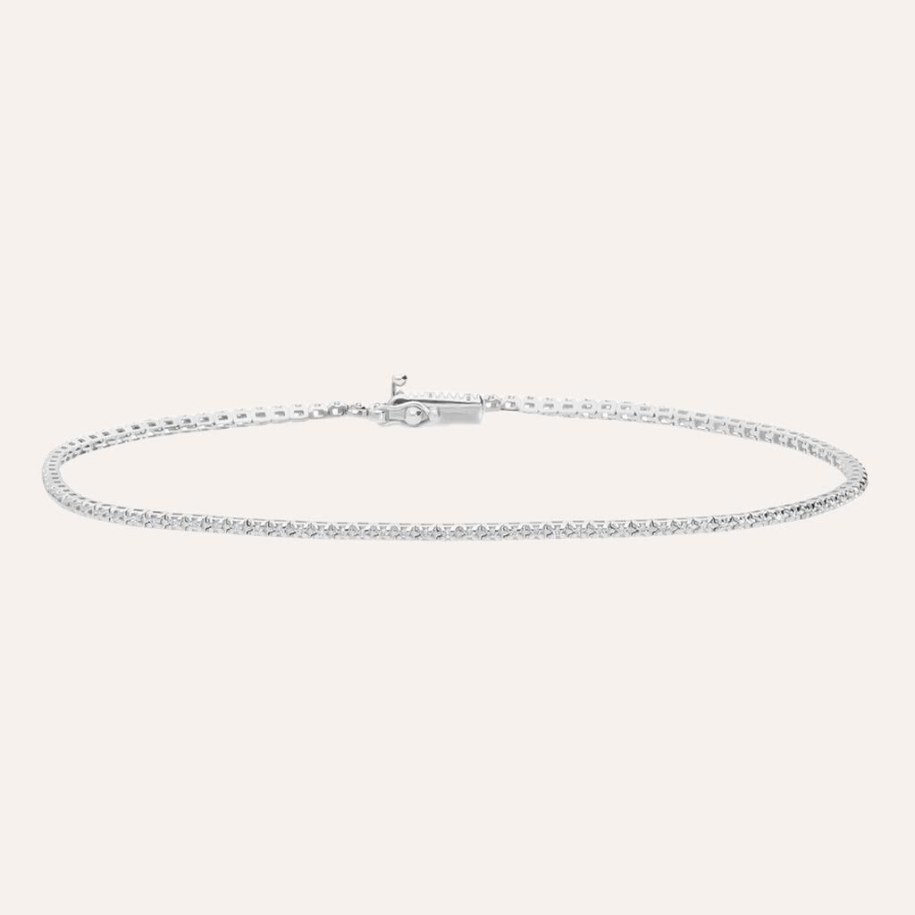 Tennis in oro bianco e diamanti 0.16 ct