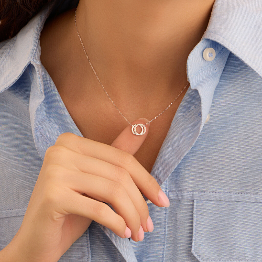 Collana Sophia Oro Bianco Diamante