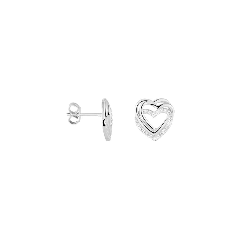 Orecchini Lobo Silver Shine Argento Rodiato Cubic Zirconia - Orecchini a Lobo Donna | Stroili