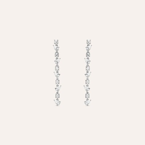 Orecchini Pendenti Claire Oro Bianco Cubic Zirconia - Orecchini Pendenti Donna | Stroili