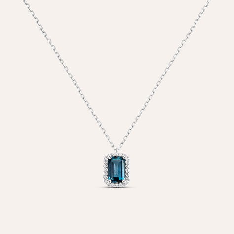 Collana Amélie Oro Bianco Topazio Cubic Zirconia - Collane Donna | Stroili