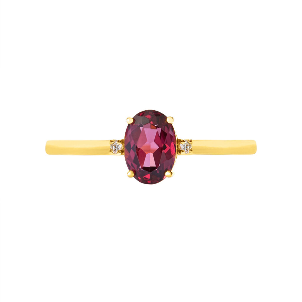 Anello Solitario Jasmine Oro Giallo Rodolite Diamante - Anelli con Pietre Donna | Stroili