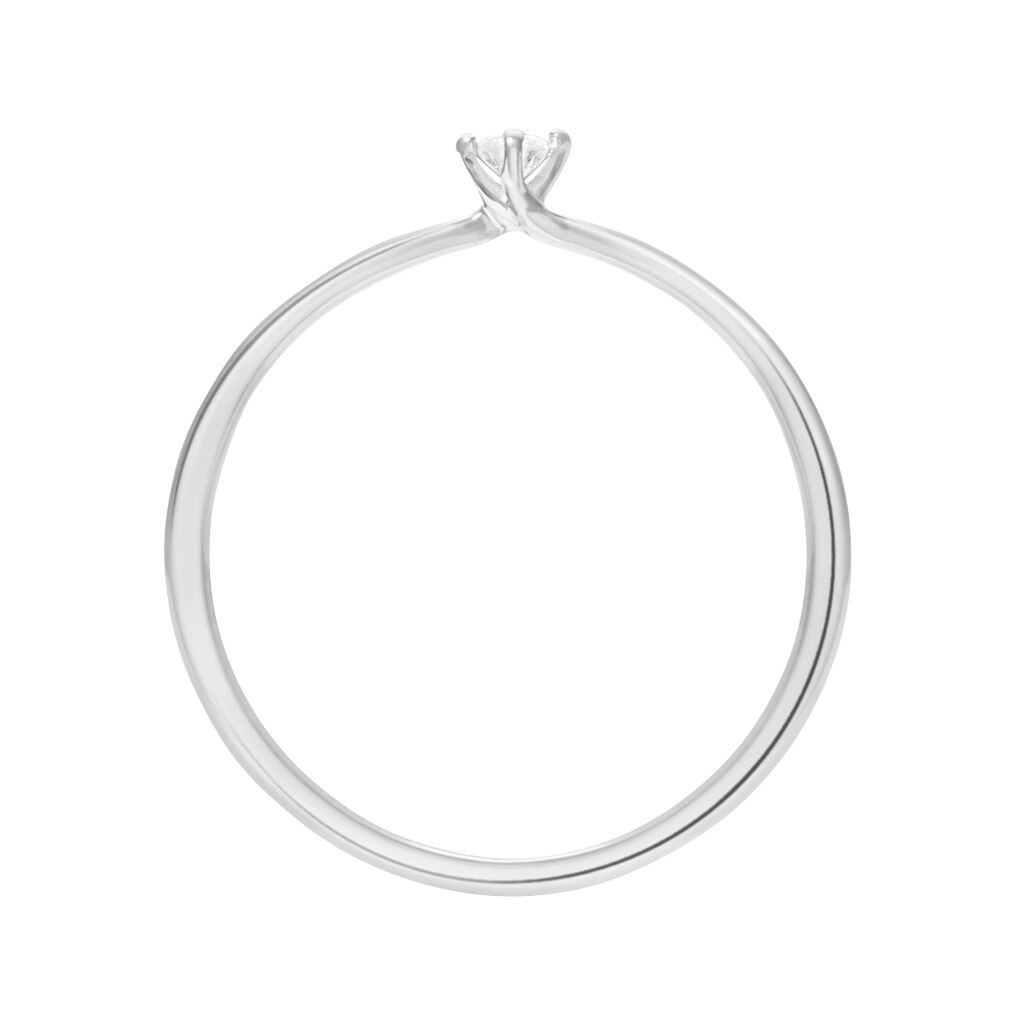 Anello Solitario Grace Oro Bianco Diamante - Anelli con Pietre Donna | Stroili