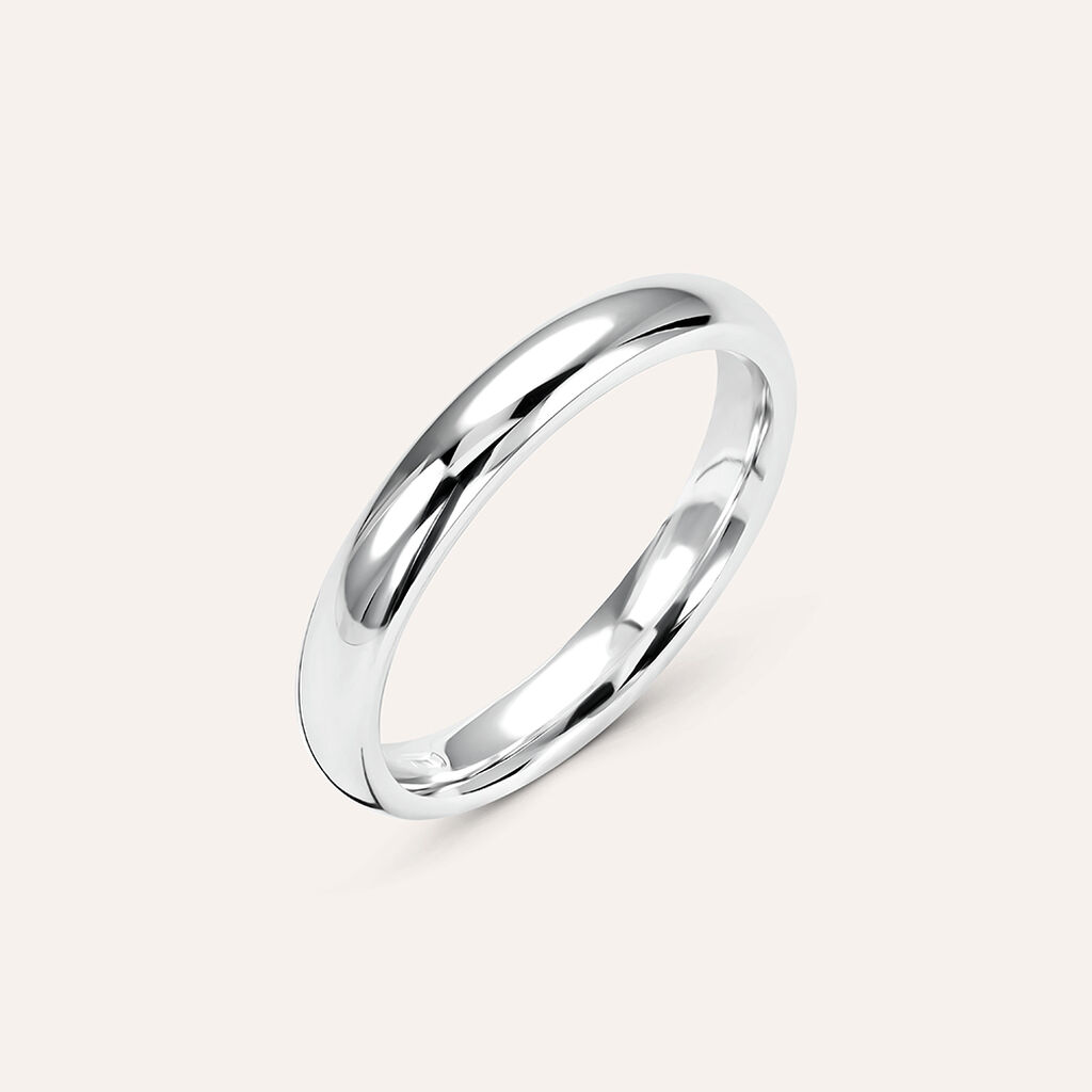 Fede Comoda 3 mm Oro Bianco - Fedi Unisex | Stroili